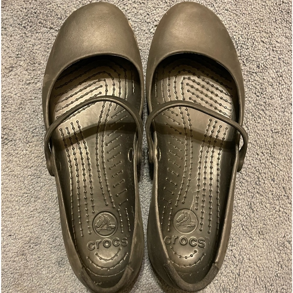 CROCS Black Mary Jane Flats